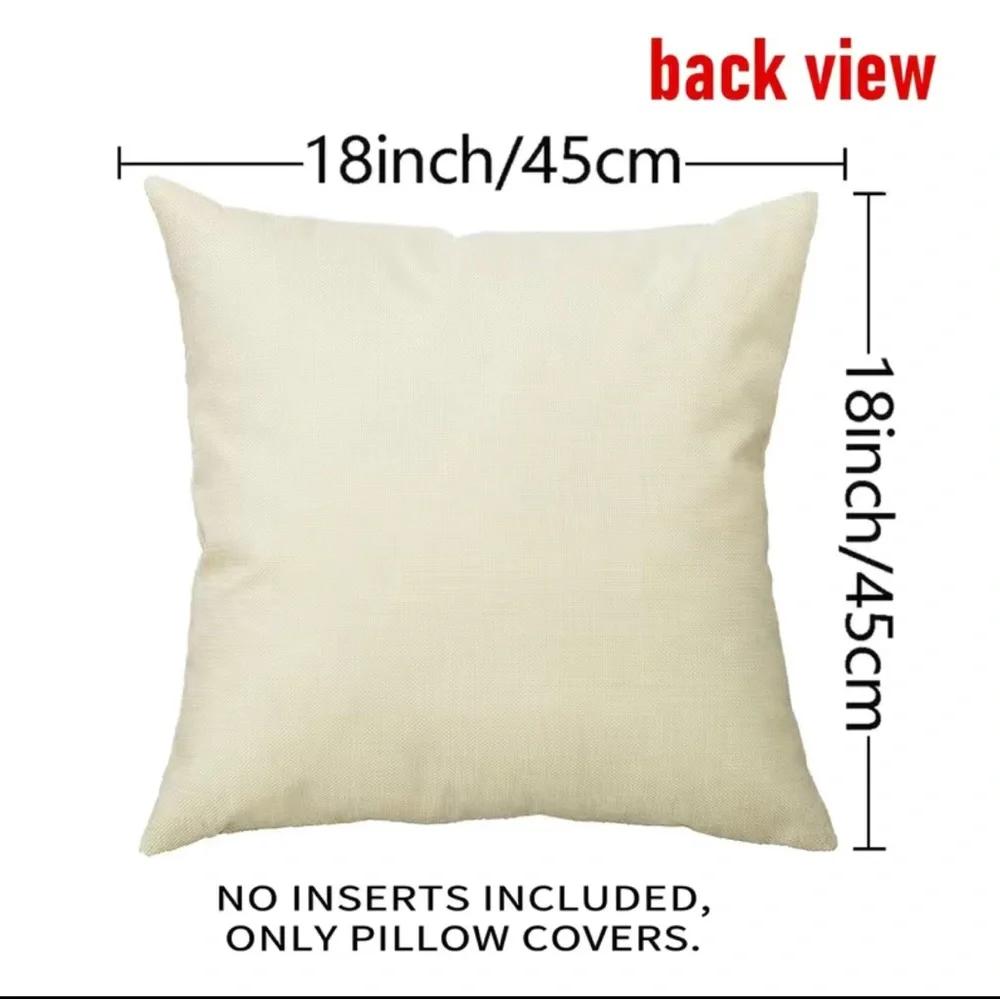πHP 10/15/23 4Pc Fall-Themed Decorative Pillow Cases 18β x 18β - No Inserts Inc - Picture 5 of 6